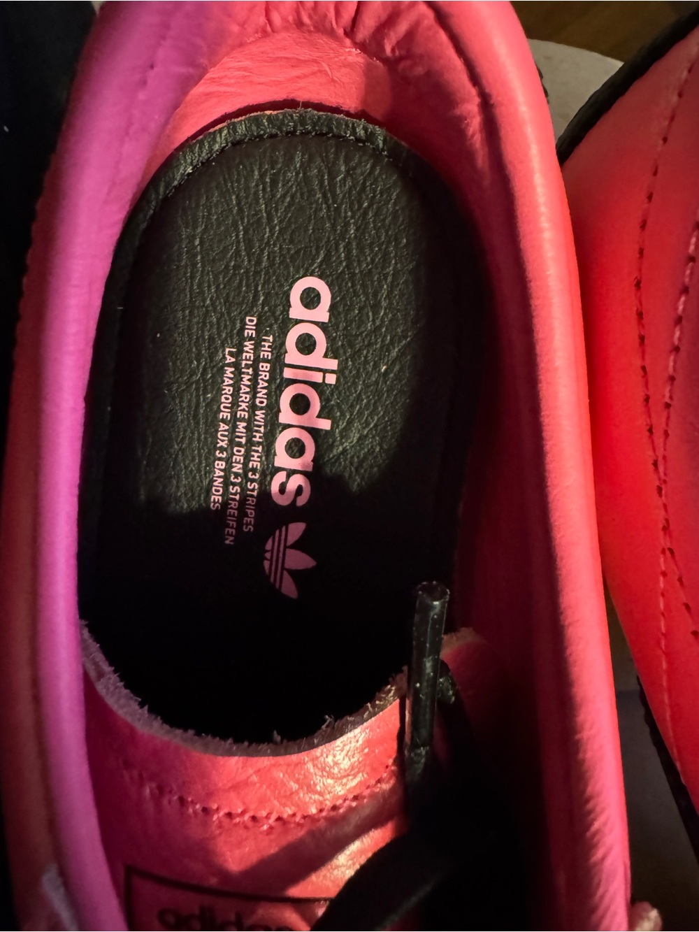 Pink Women's Athletic Sneakers with Black Stripes by Adidas New - Picture 6 of 11
